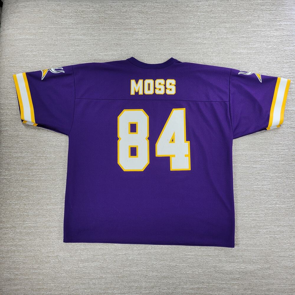 VTG Logo Athletic Randy Moss Jersey Mens‎ XL Purple Minnesota Vikings NFL 90's